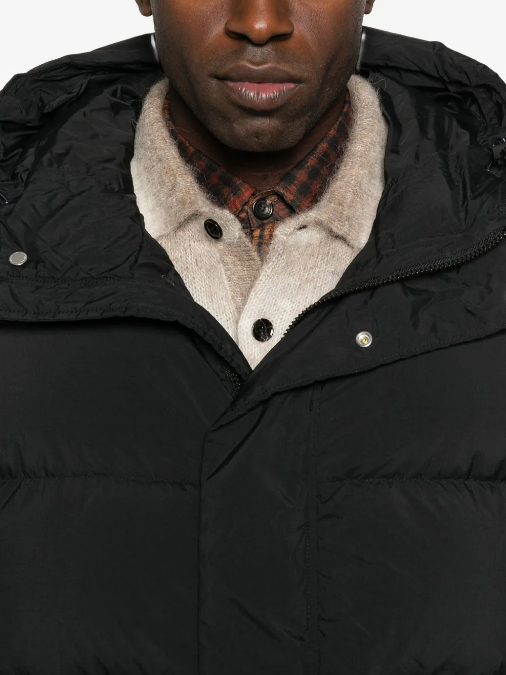 Nn07 Hooded Quilted Jacket In Black