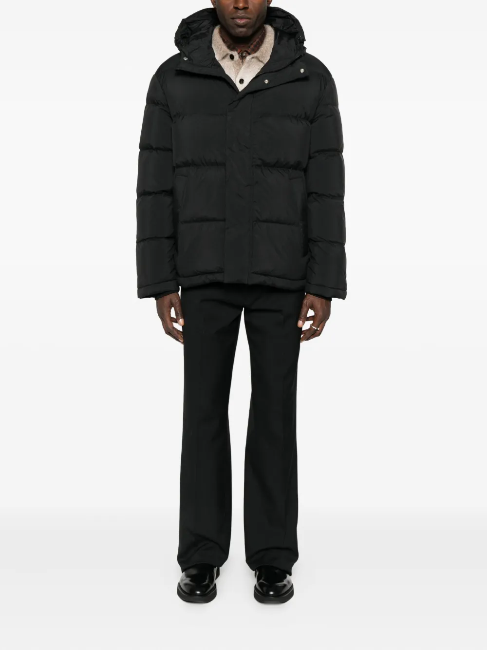 Nn07 Hooded Quilted Jacket In Black