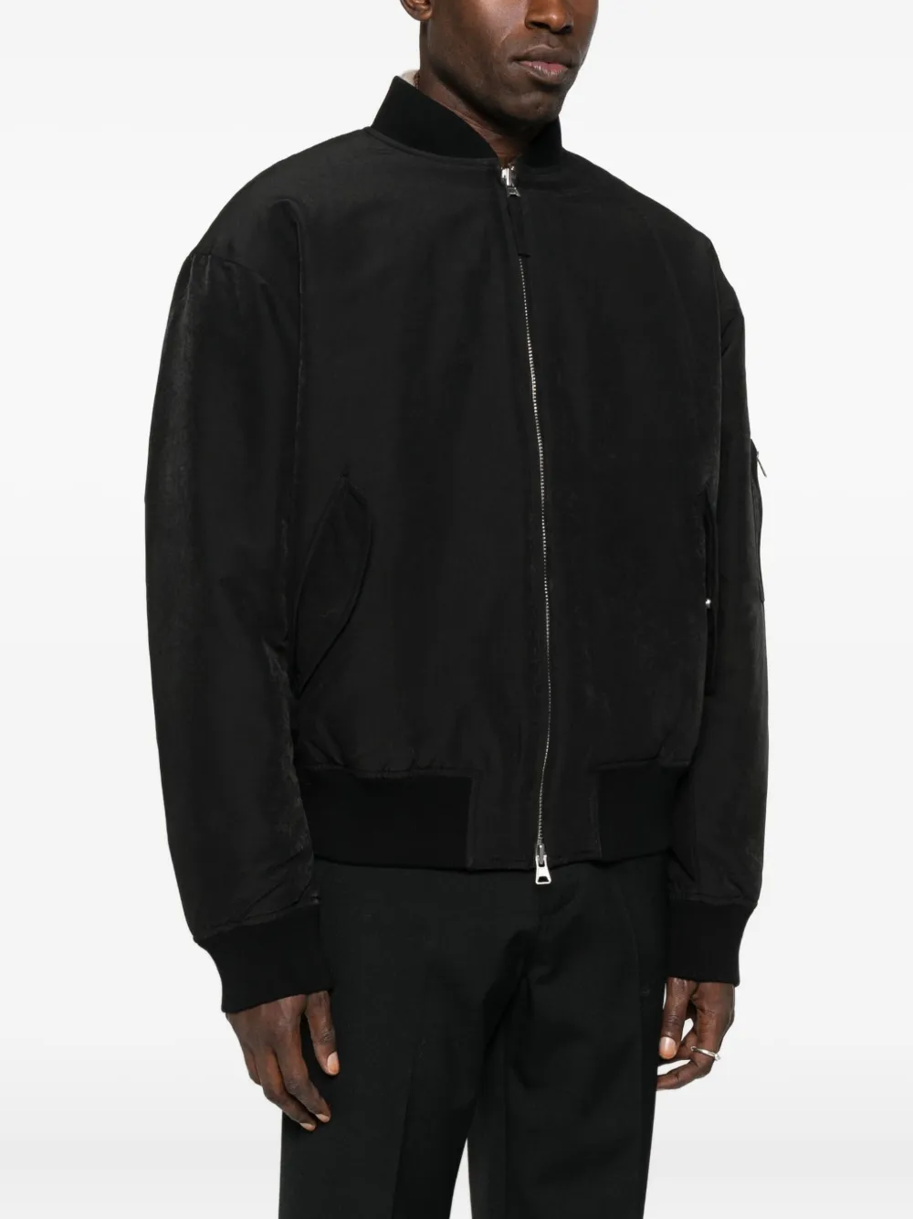 Nn07 Zip-up Bomber Jacket In Black