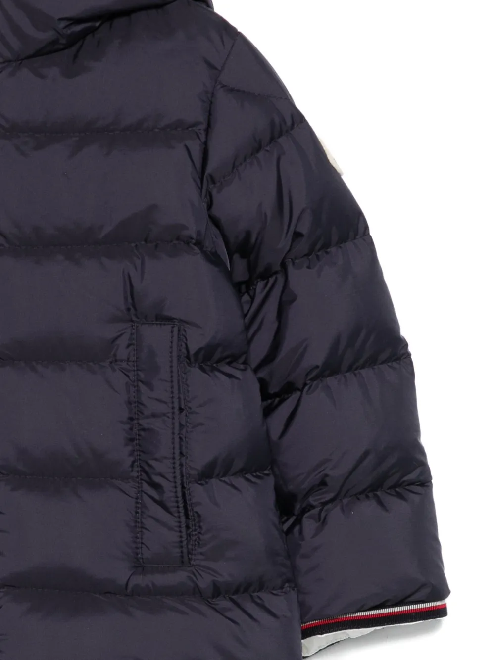 Moncler Enfant Gevoerd jack met capuchon Blauw