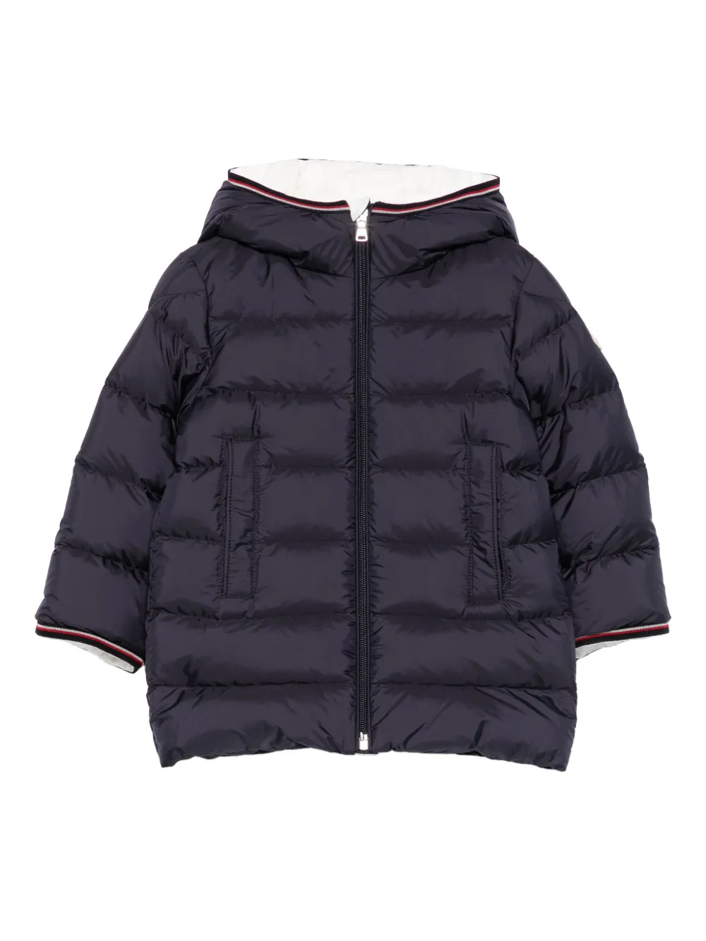Moncler Enfant Gevoerd jack met capuchon Blauw