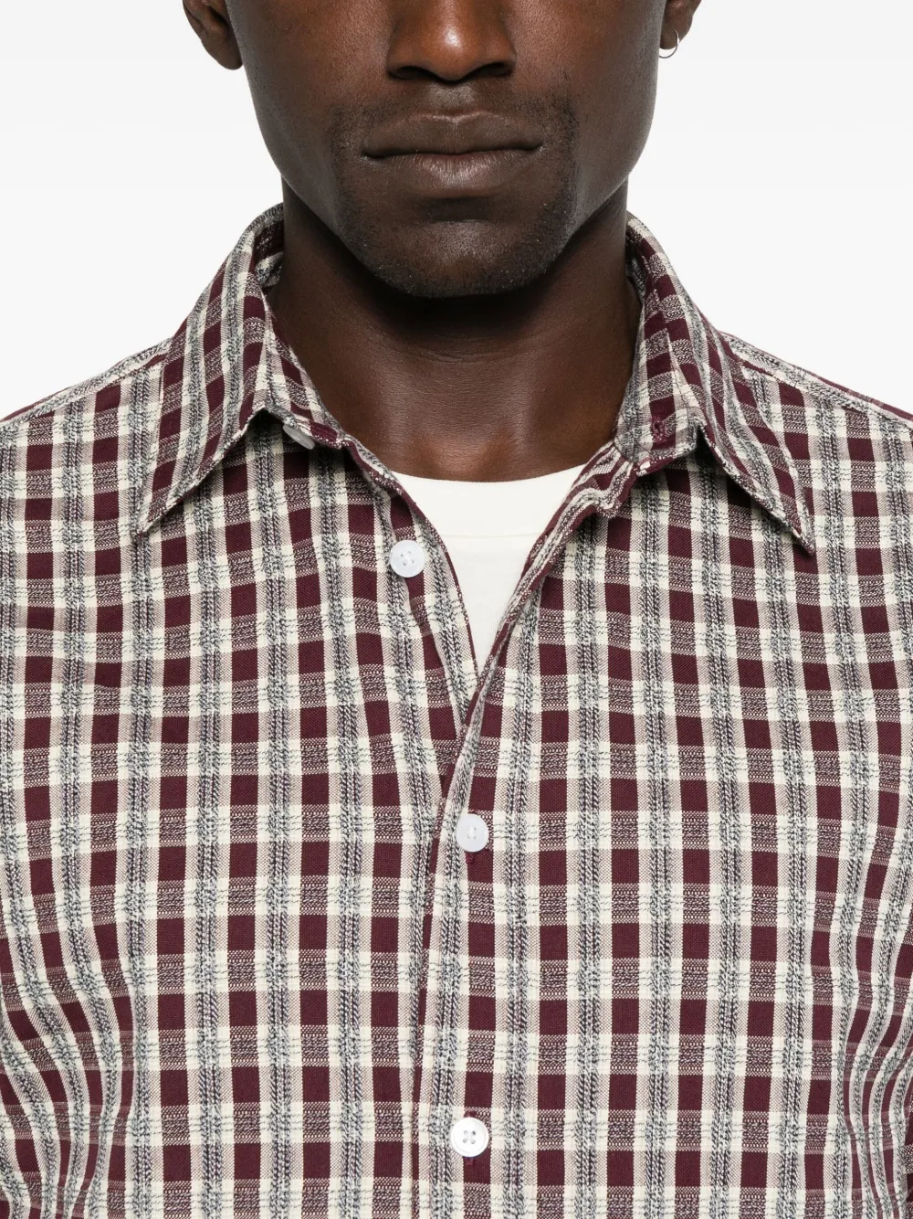 NN07 Colby checked cotton shirt Rood