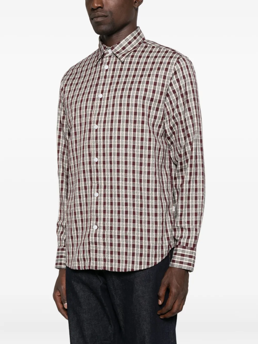 NN07 Colby checked cotton shirt Rood