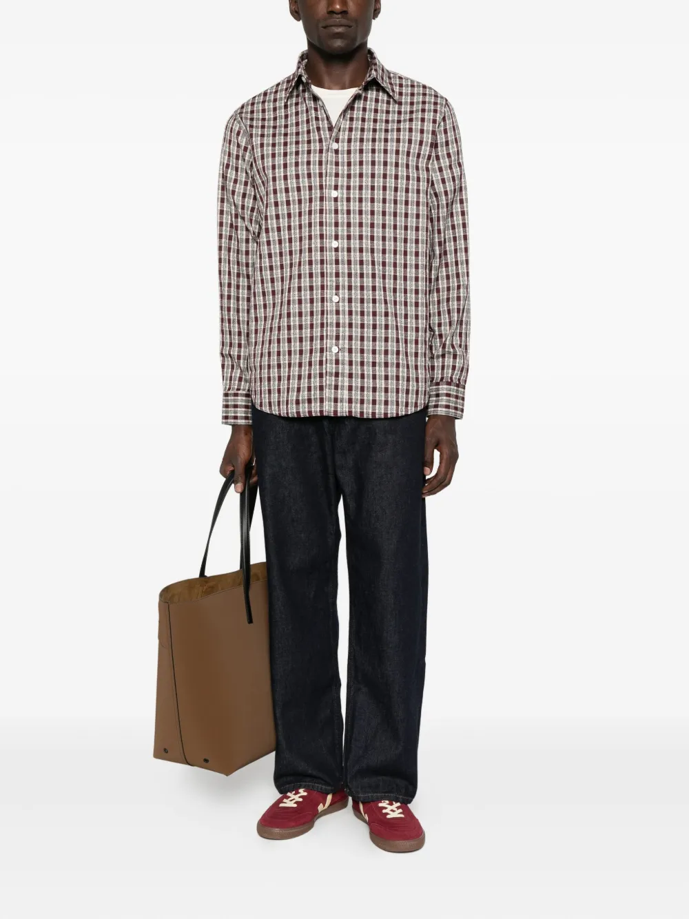 NN07 Colby checked cotton shirt - Rood