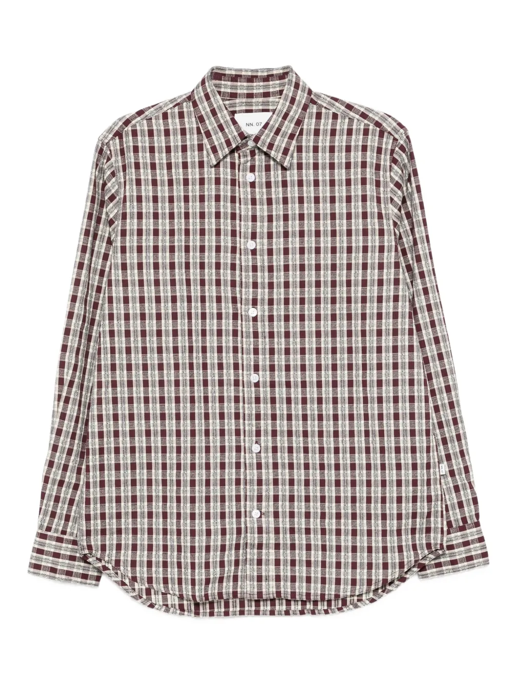 NN07 Colby checked cotton shirt Rood