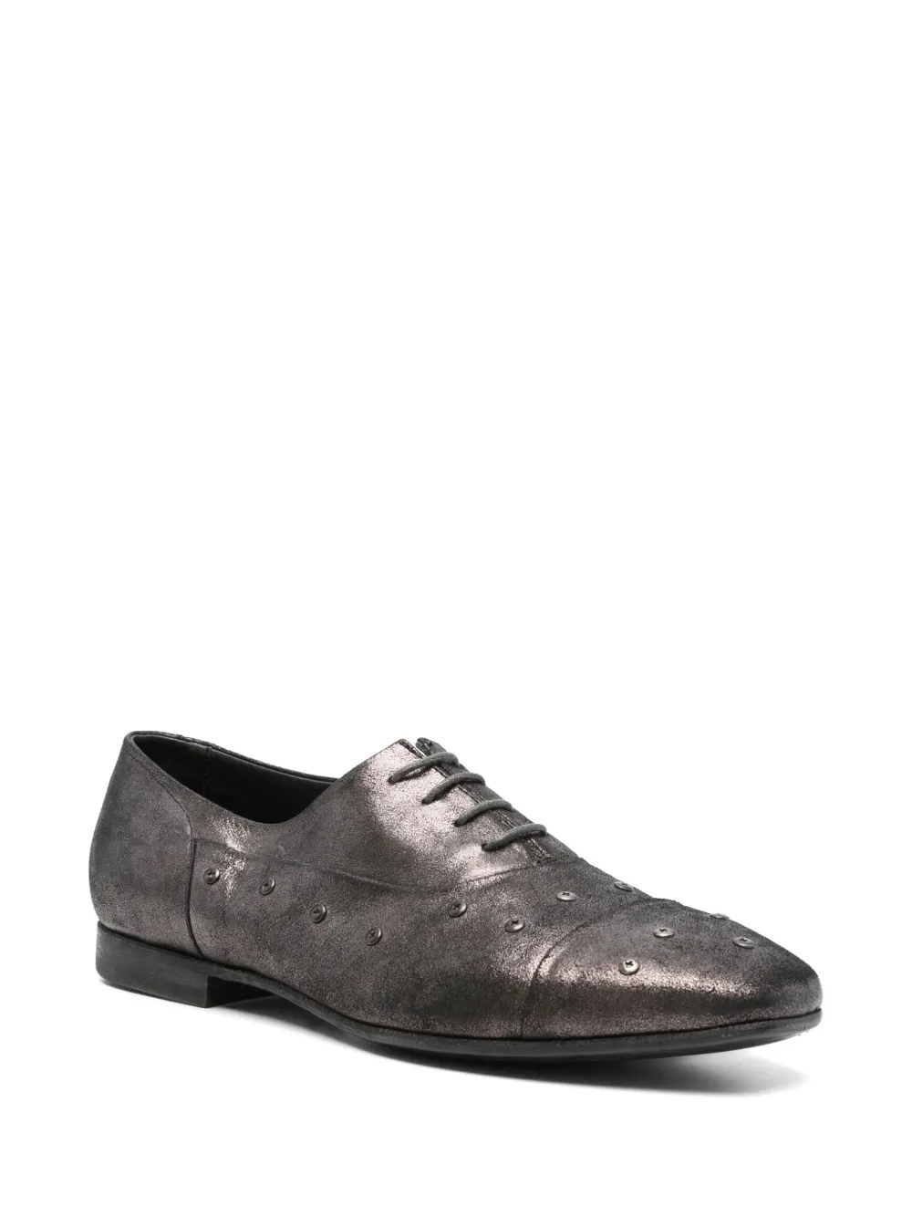 Pantanetti metallic derby shoes Grey