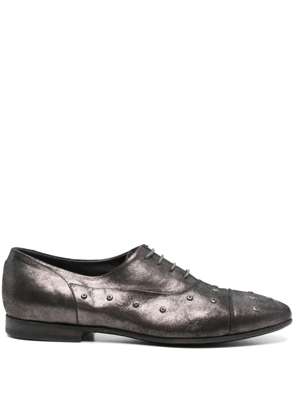 Pantanetti metallic derby shoes Grey