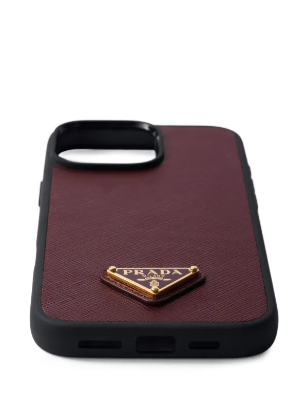 Prada Saffiano Leather iPhone 16 Pro Max Case | Red | FARFETCH CH