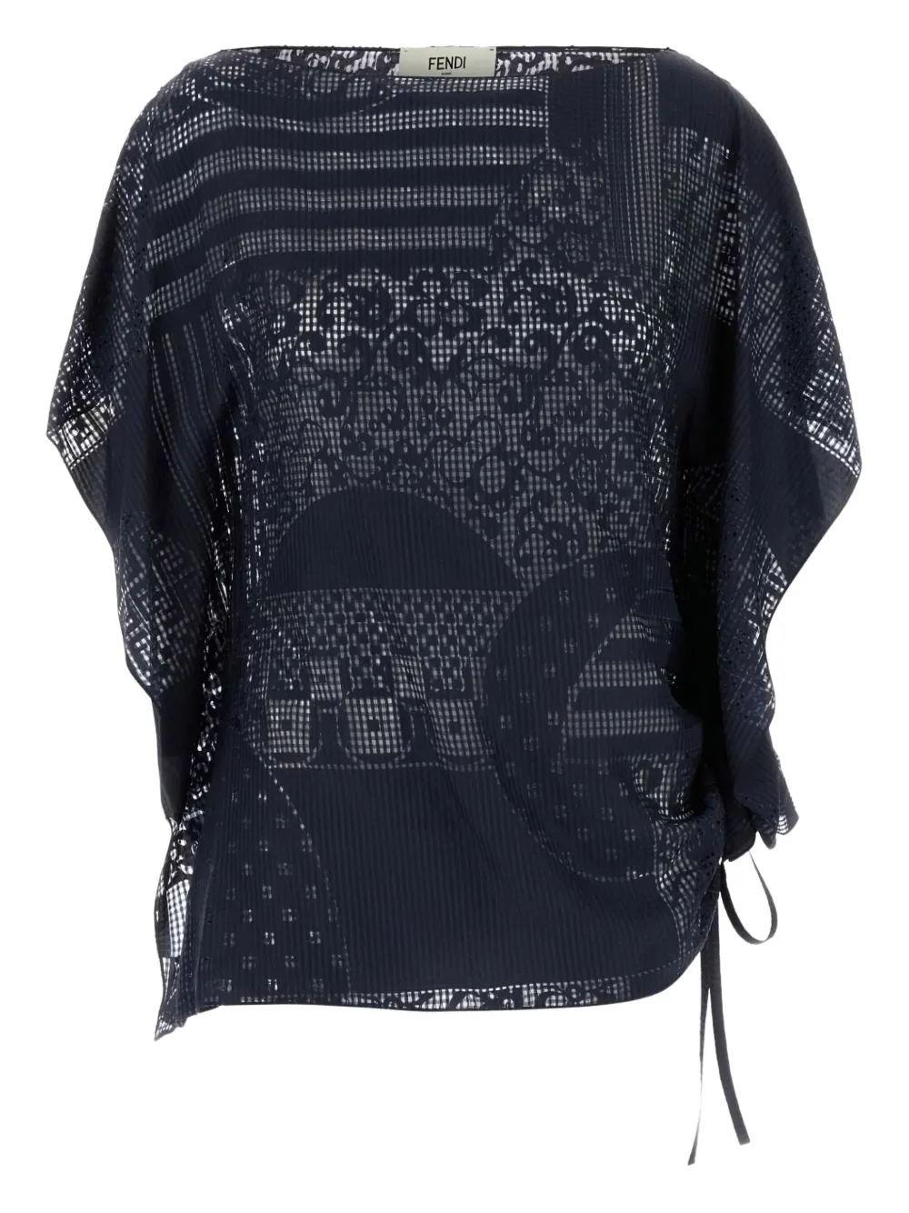 Fendi Asymmetric Top In Blue