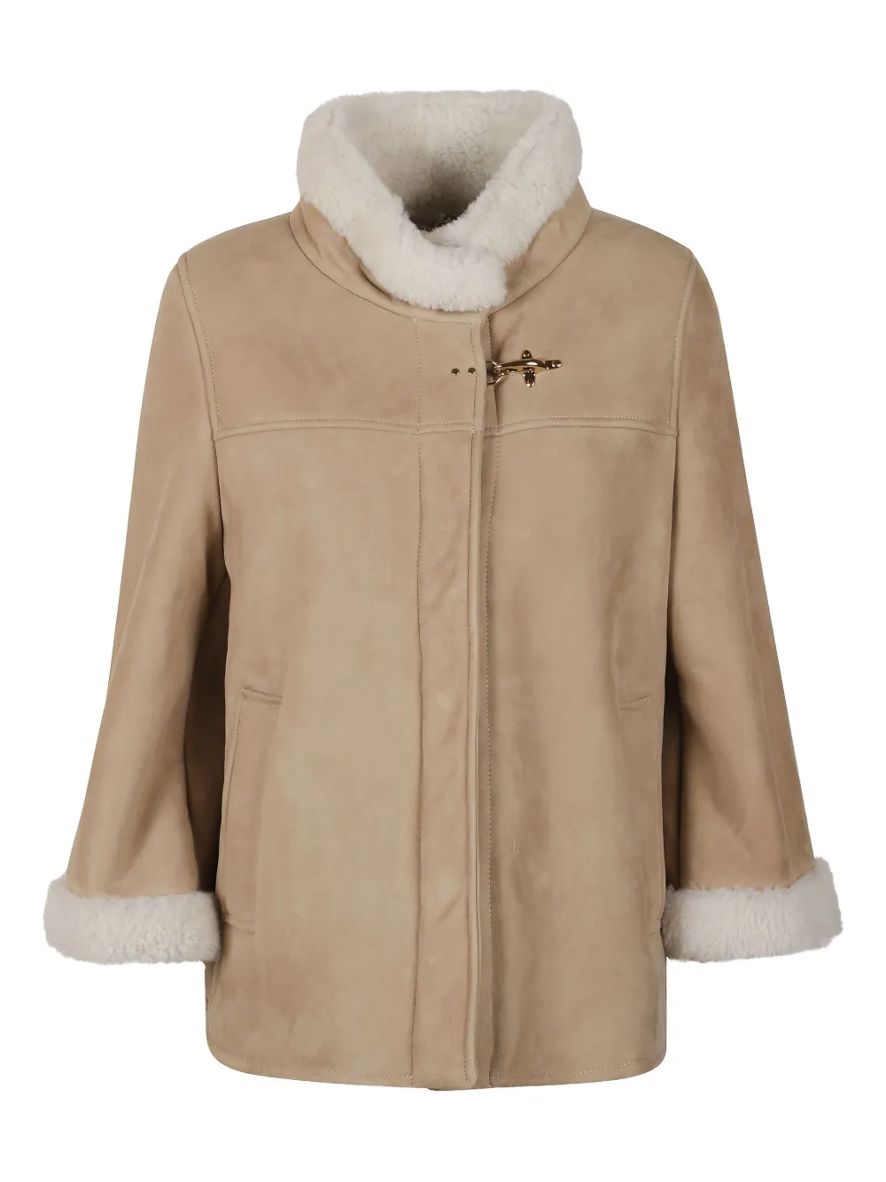 Fay shearling-trim coat | Neutrals | Image 1