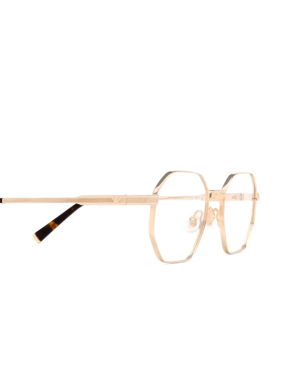  Police Lewis 41 Geometric-frame Glasses - Gold 
