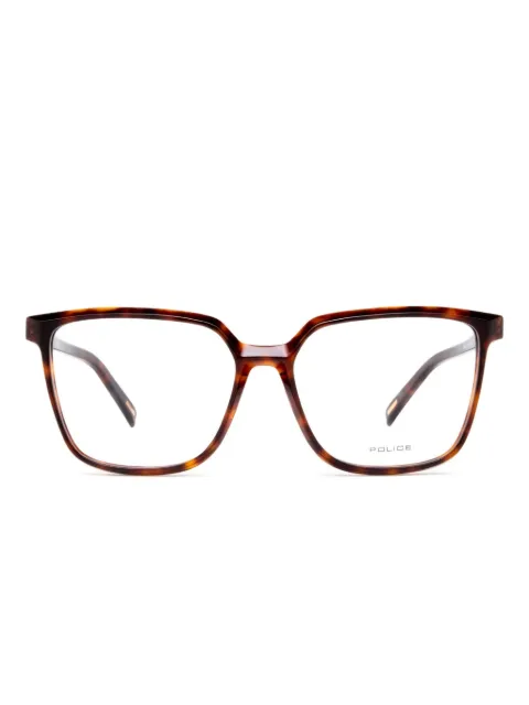 Police lentes con armazón cuadrada