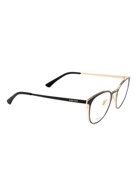Police titanium round-frame glasses