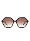 Police Swan 4 geometric-frame sunglasses - Black