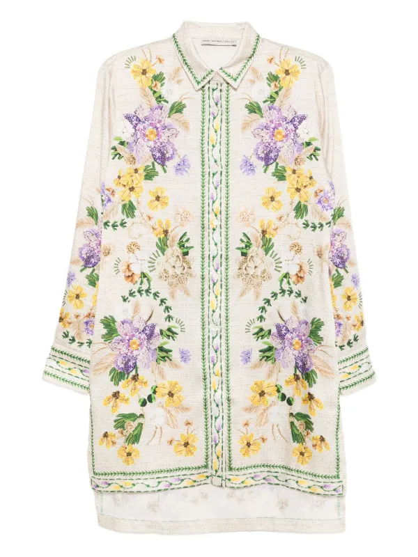 Mary Katrantzou Verona Shirt in Neutrals