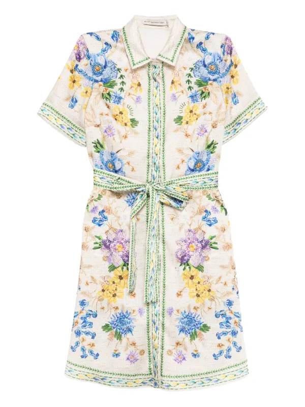 Mary Katrantzou Chima Dress in Neutrals