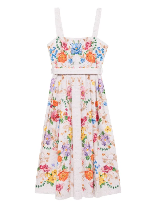 Mary Katrantzou Floral-print Dress in Neutrals