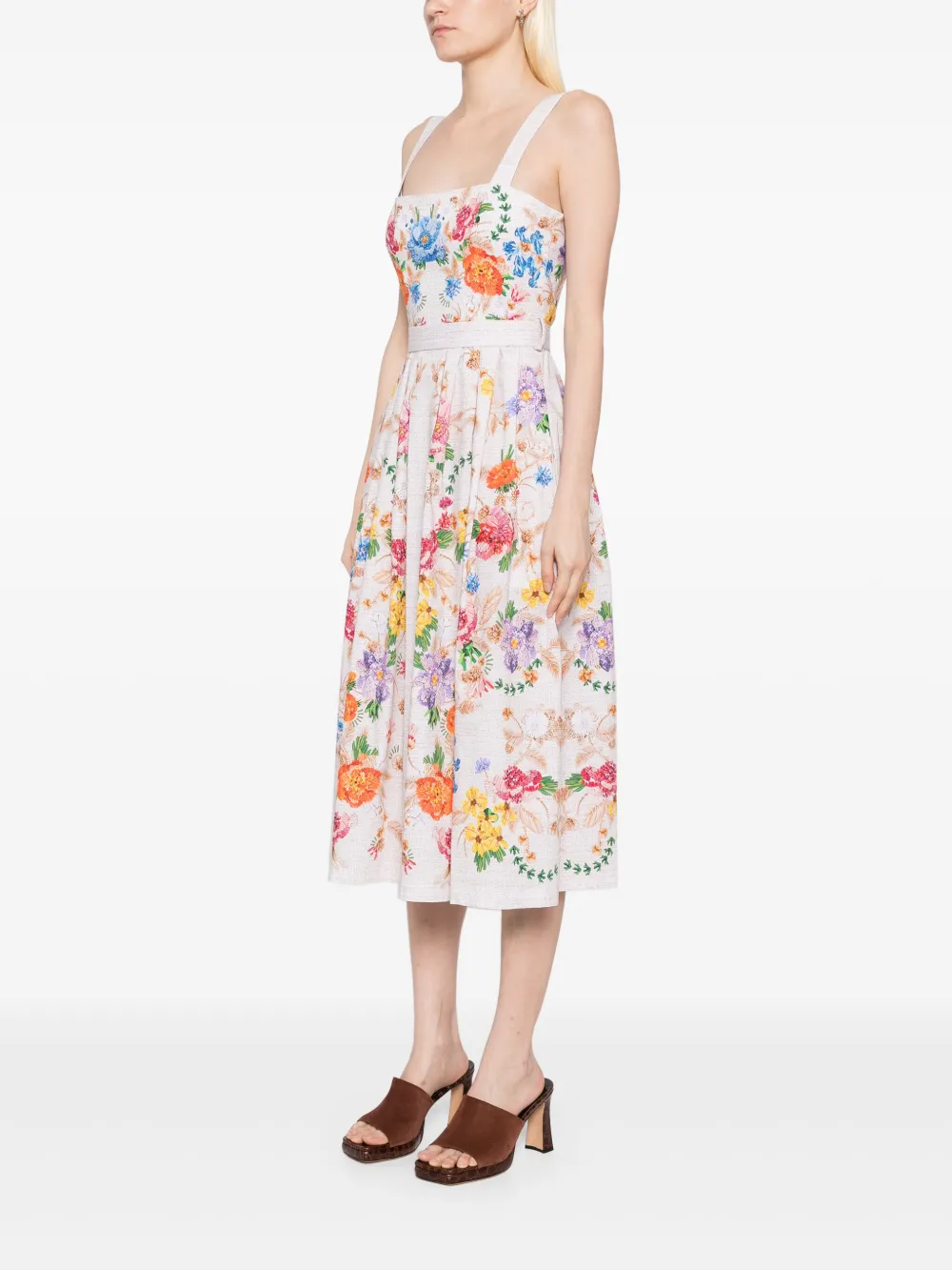 Mary Katrantzou Jurk met bloemenprint Beige