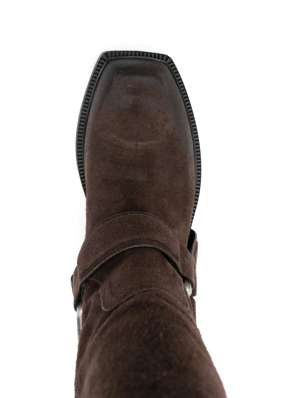 Vic Matie buckle-strap suede boots Brown