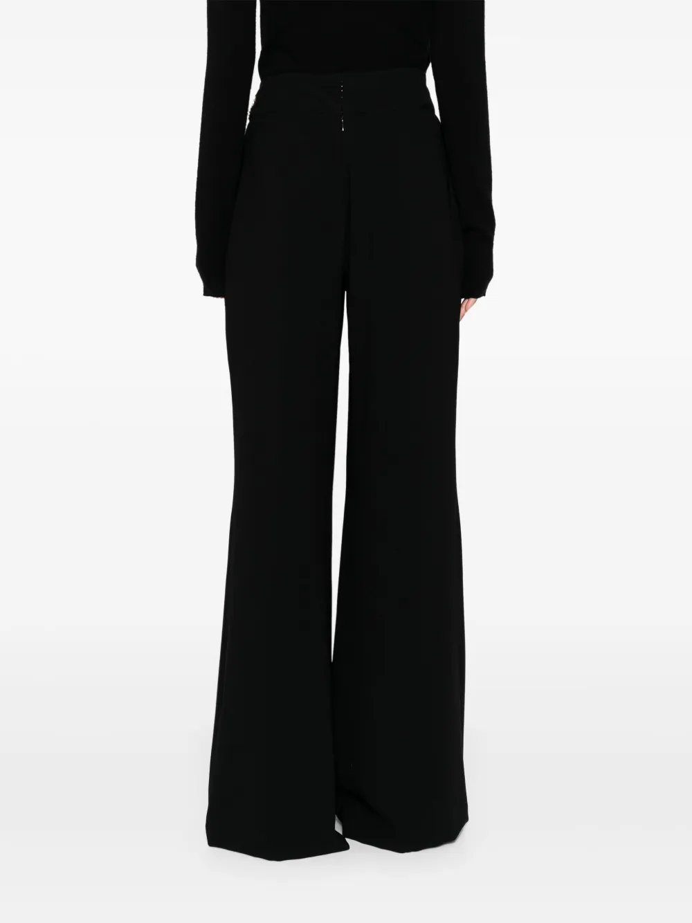 Isabel Sanchis Palazzo broek met kettingdetail BLACK