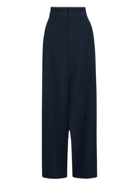 Vince ribbed-trim straight trousers