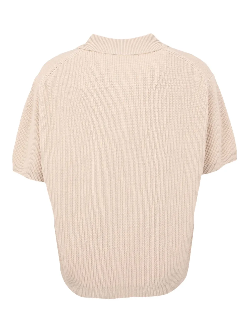 Vince ribbed polo shirt Beige