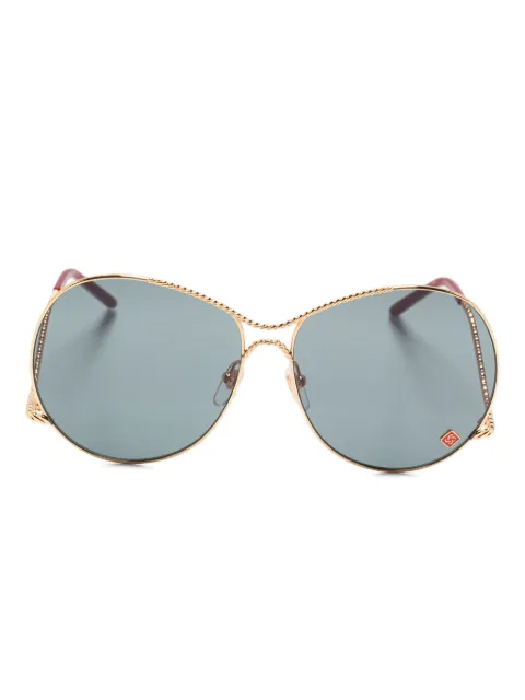 Casablanca twisted-frame oval sunglasses