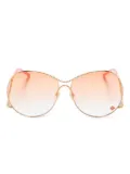 Casablanca twisted-frame round sunglasses - Gold