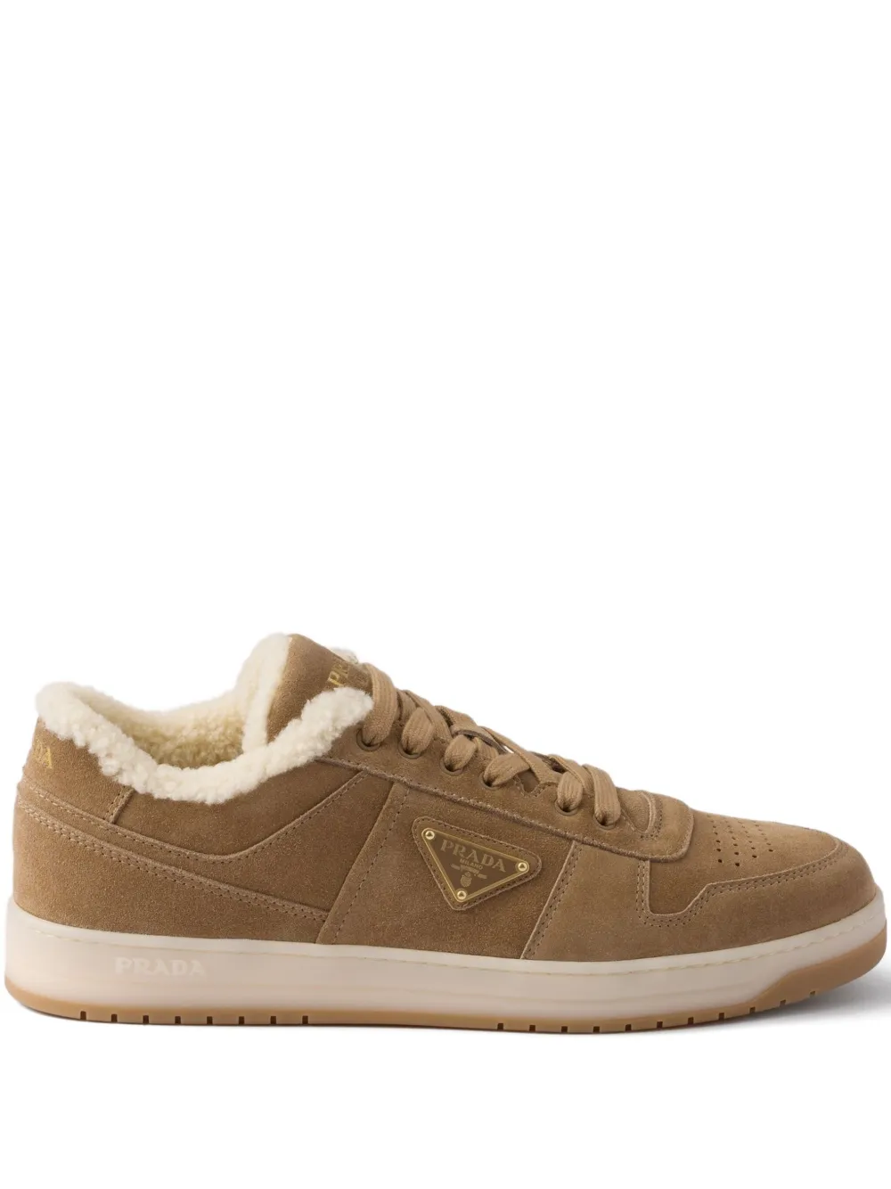 Prada Downtown suede sneakers Neutrals