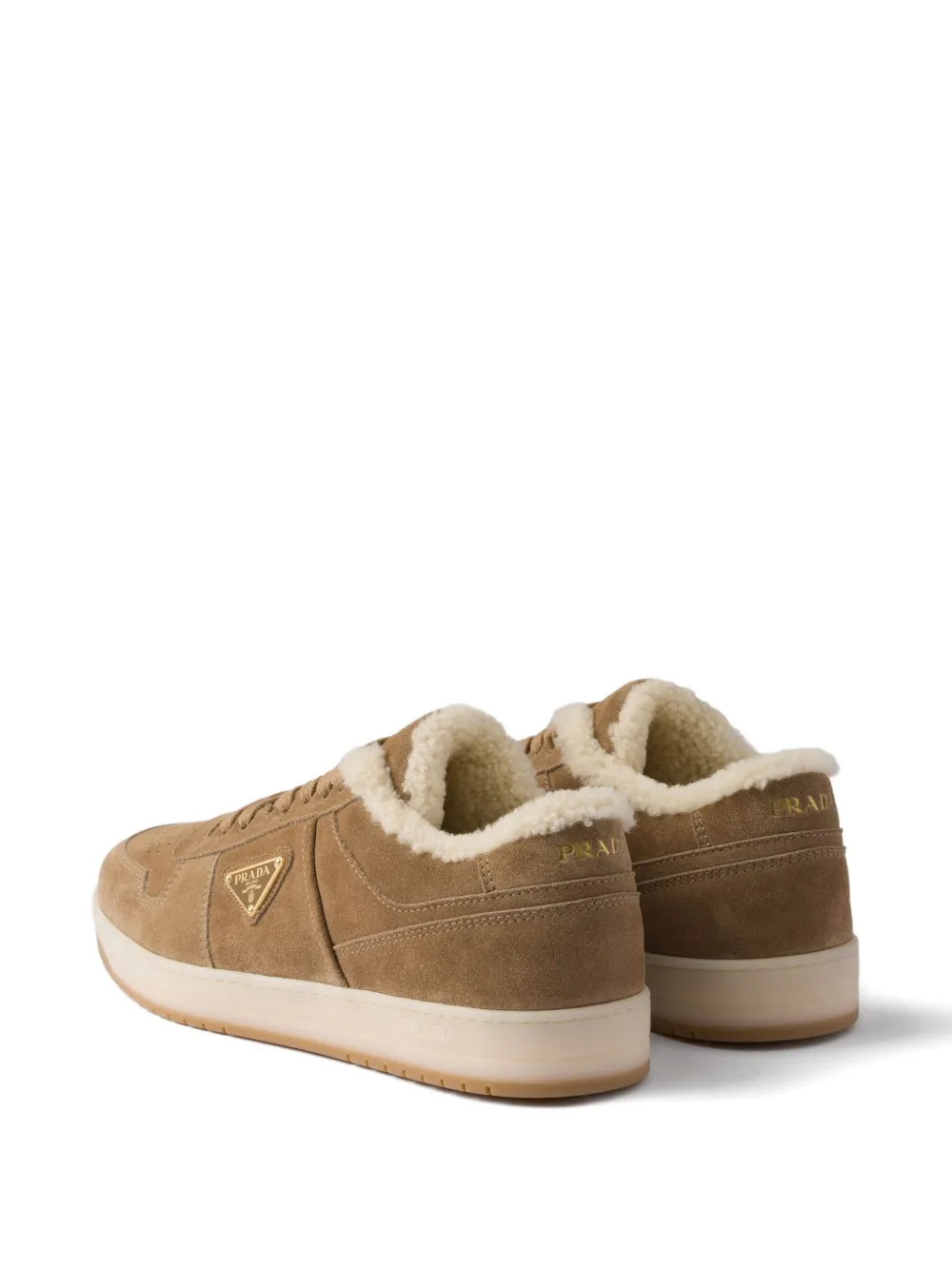 Prada Downtown suede sneakers Neutrals