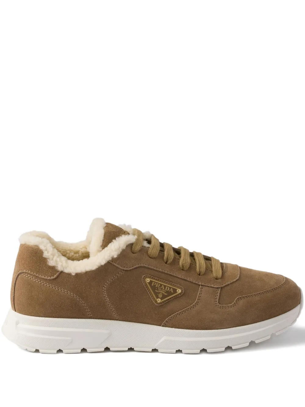 Prada Prax Suede Sneakers In Neutral