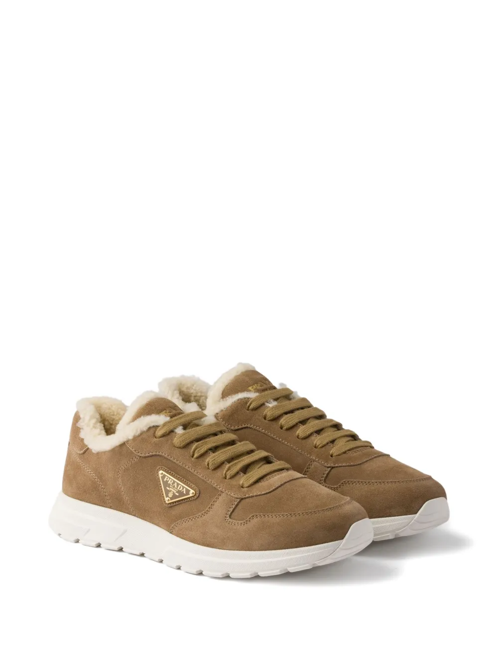 Prada Prax suede sneakers Neutrals