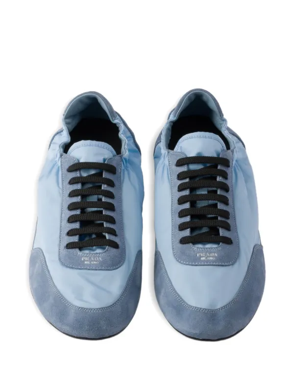 Prada Collapse suede-trimmed Sneakers | Blue | FARFETCH