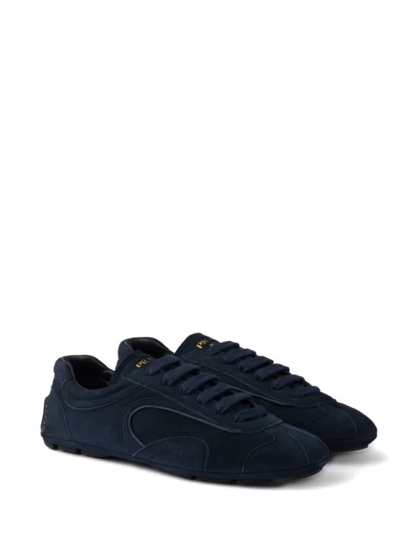 Prada Montecarlo Re-edition 2005 Suede lace-up Sneakers | Black