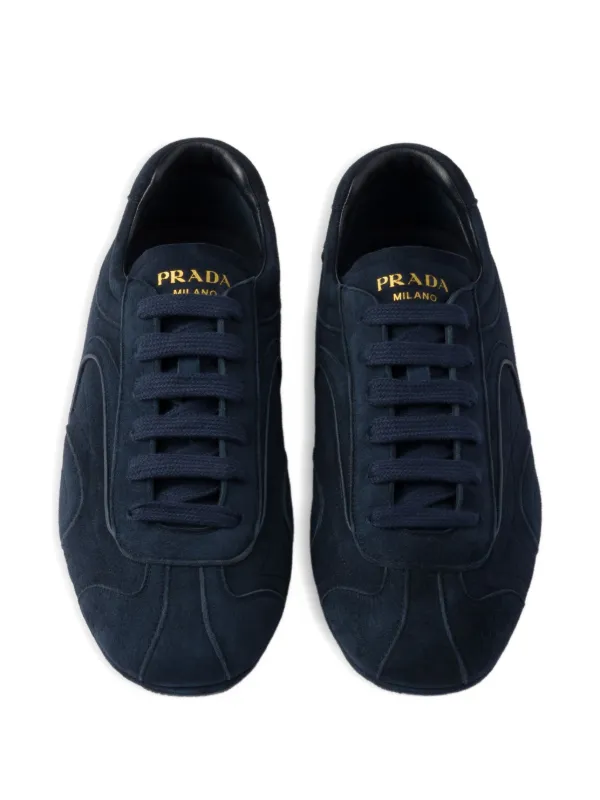 Prada Montecarlo Re-edition 2005 Suede lace-up Sneakers | Black