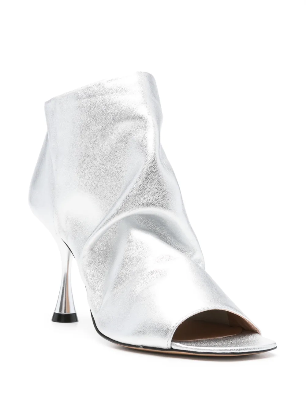 Marc Ellis 85mm leather ankle boots Zilver