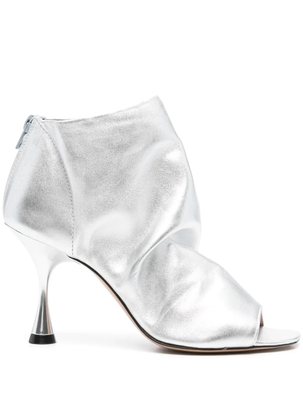 Marc Ellis 85mm leather ankle boots Silver