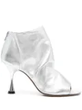 Marc Ellis 85mm leather ankle boots - Silver