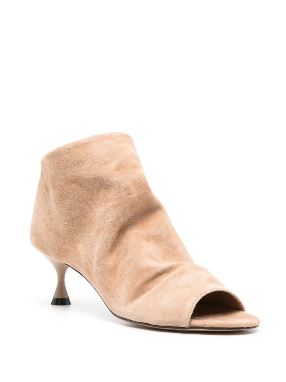 Marc Ellis 35mm leather ankle boots Beige