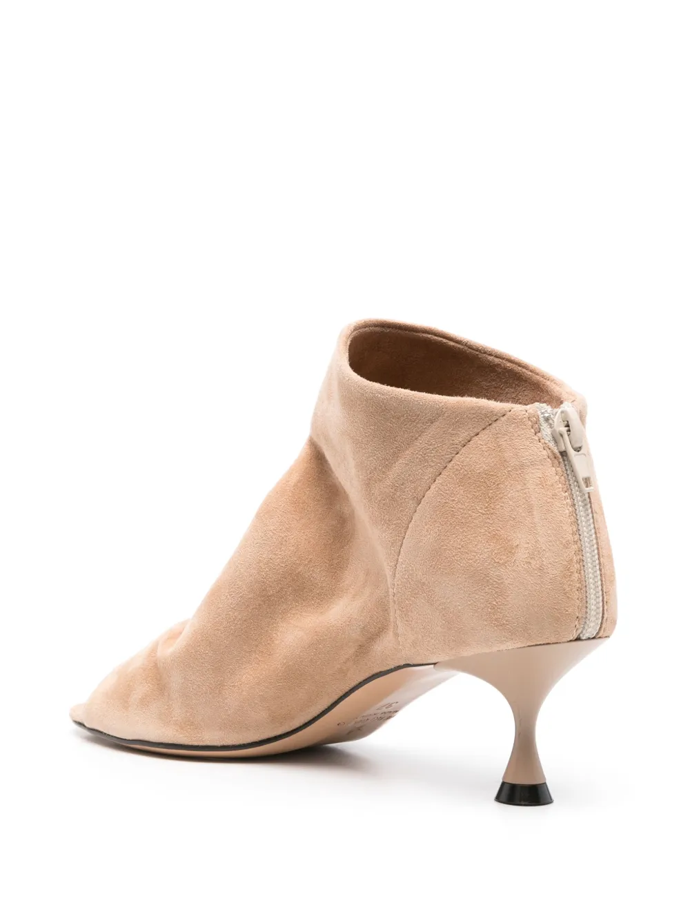 Marc Ellis 35mm leather ankle boots Beige