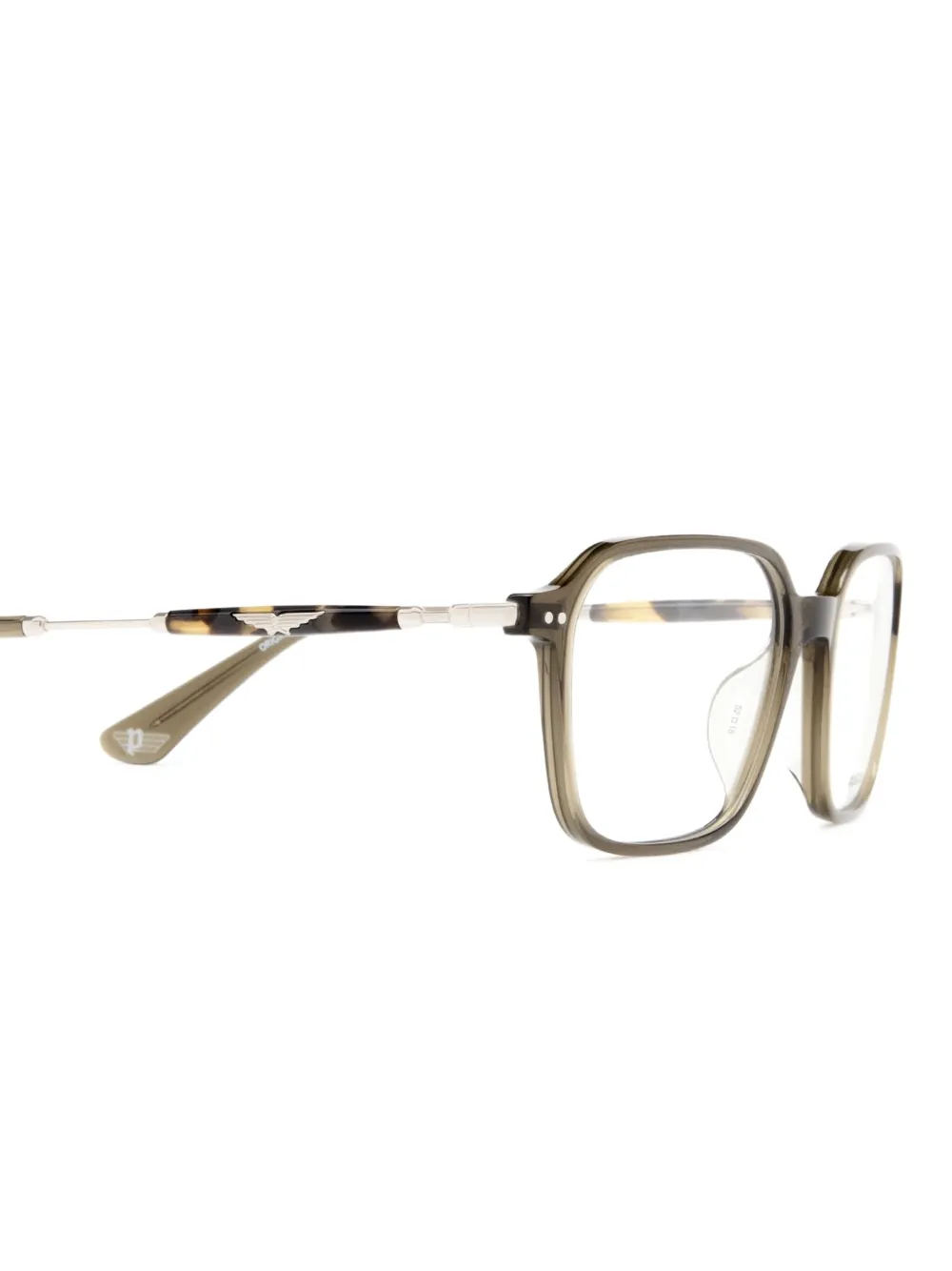  Police Square-frame Glasses - Green 