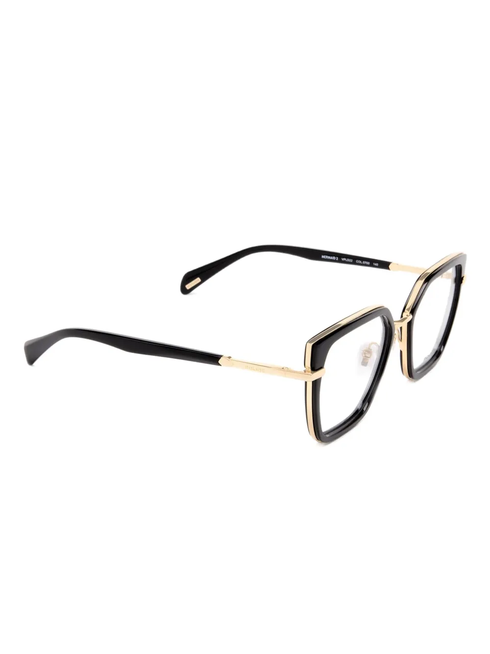  Police Mermaid Geometric-frame Glasses - Black 