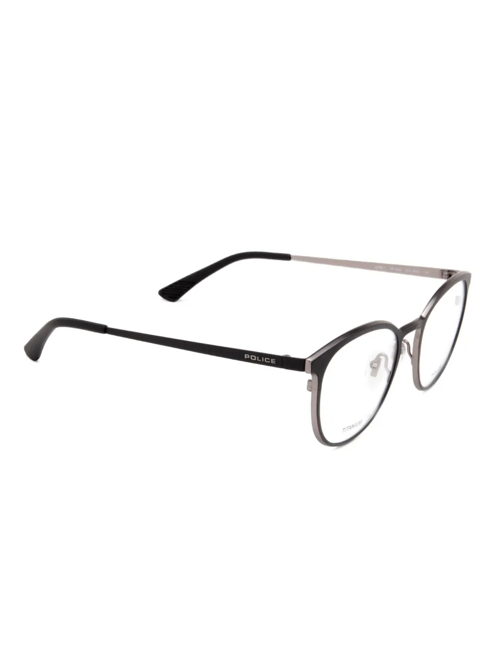 Police lunettes de vue rondes en titane | Homme | Image 2