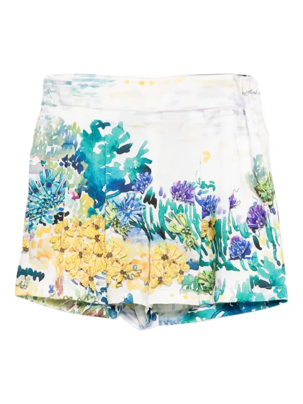 Mary Katrantzou Vallo Shorts in White