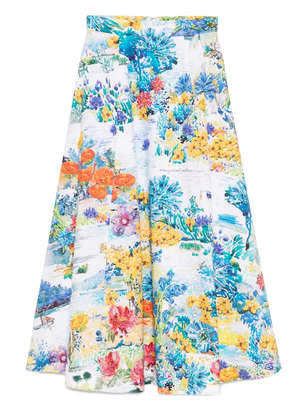Mary Katrantzou フローラル スカート - ホワイト Mary Katrantzou フローラル スカート - ホワイト