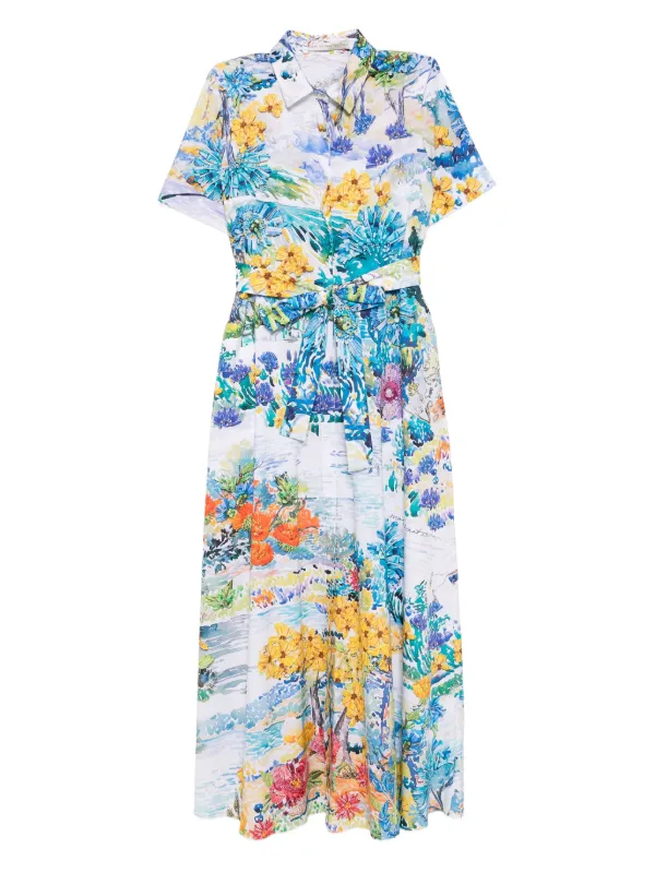 Mary Katrantzou Floral-printed Dress in White