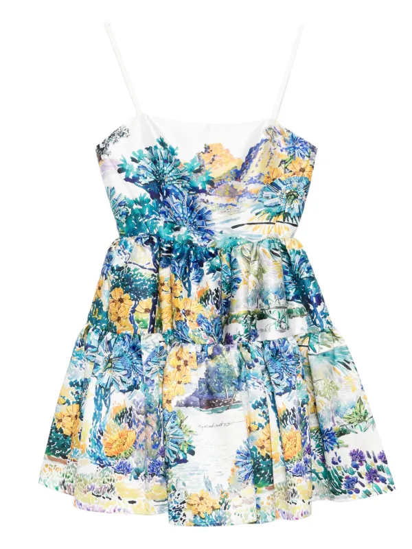 Mary Katrantzou Floral-print Dress in White