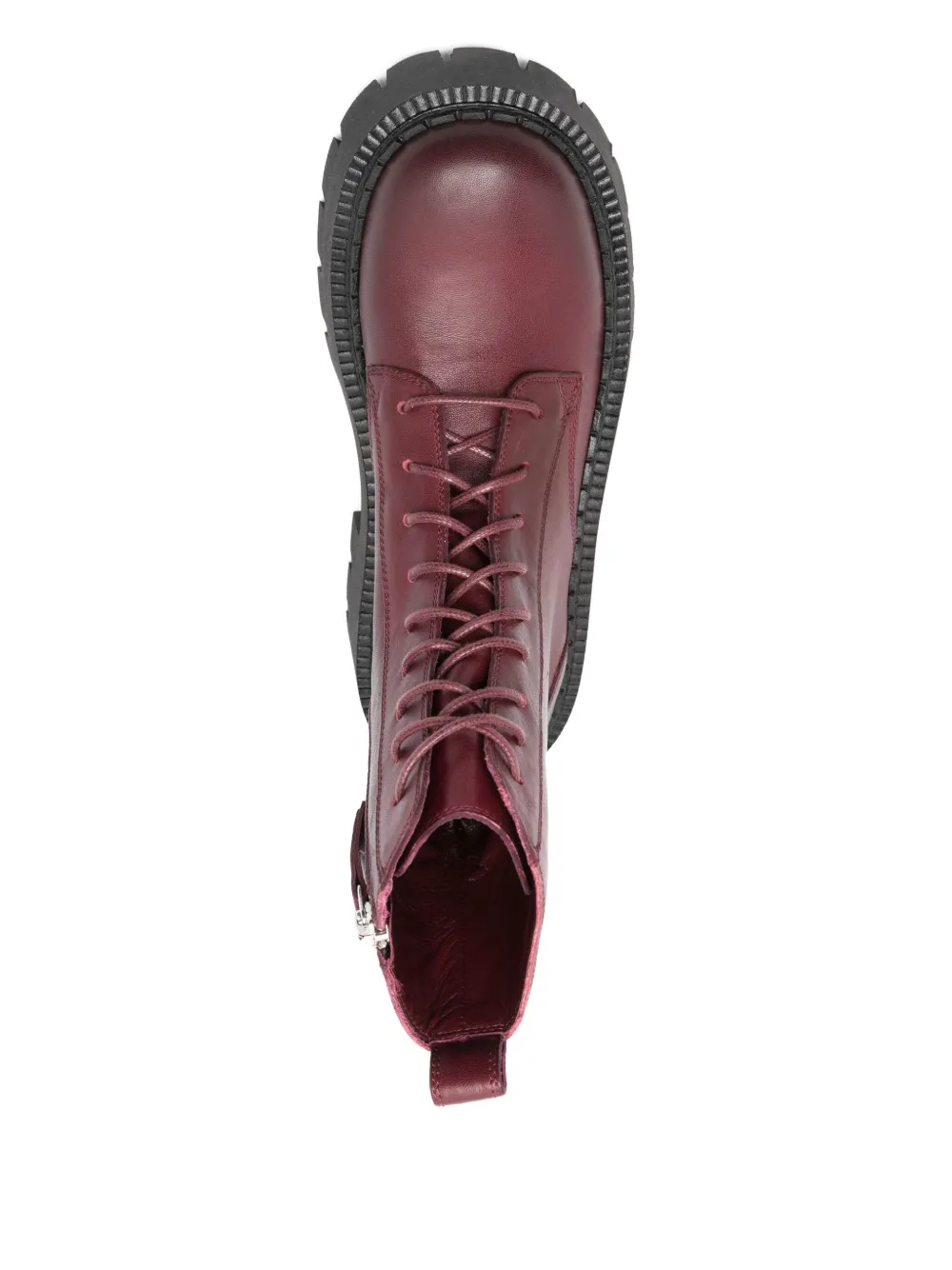 Vic Matie Leather Platform Boots In Brown