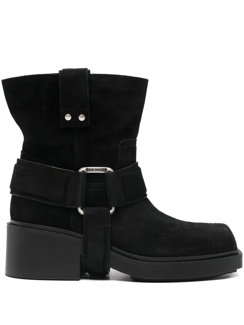 Vic Matie strap-detail biker boots Zwart