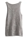Paloma Wool floral-embroidered knitted top - Silver